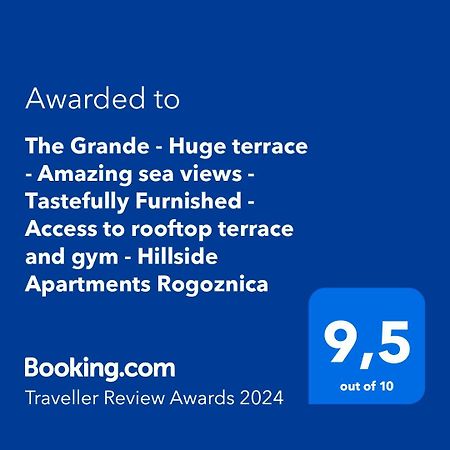The Grande - Huge Terrace - Amazing Sea Views - Tastefully Furnished - Access To Rooftop Terrace And Gym - Hillside Apartments Rogoznica Rogoznica  Εξωτερικό φωτογραφία